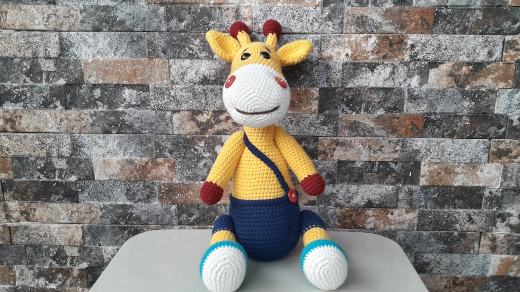 Органический милый жираф амигуруми игрушка здоровый Антибактериальный ручной