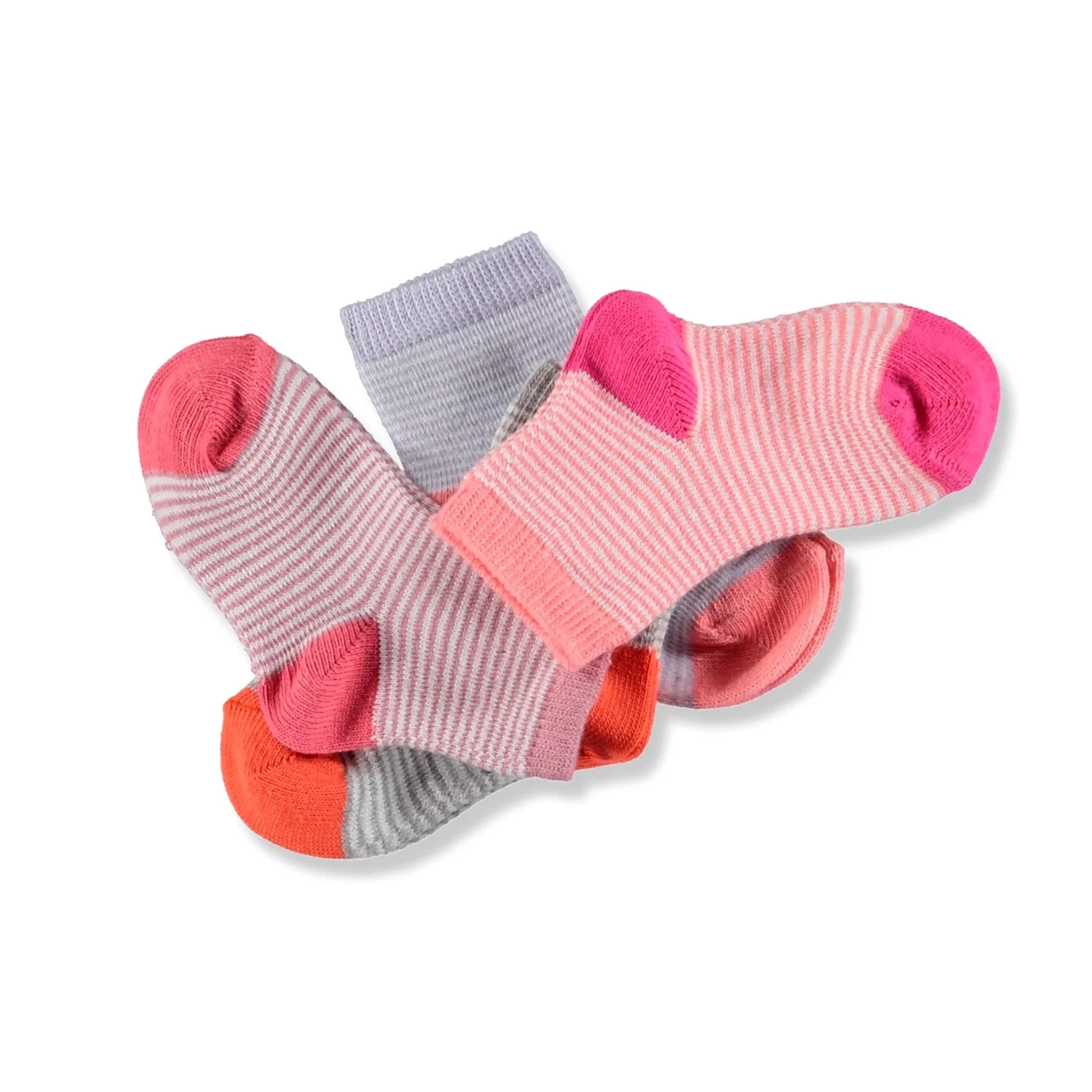 Ebebek HelloBaby/летние хлопковые носки в полоску для маленьких девочек 4 предмета| |