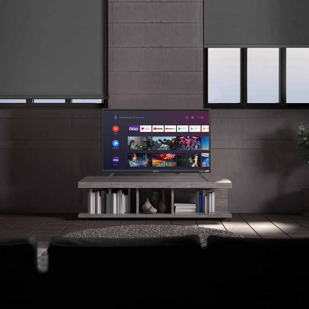 Телевизор 24" KIVI 24H740LB HD / Smart TV Google Android 9.0 HDR Bluetooth | Электроника