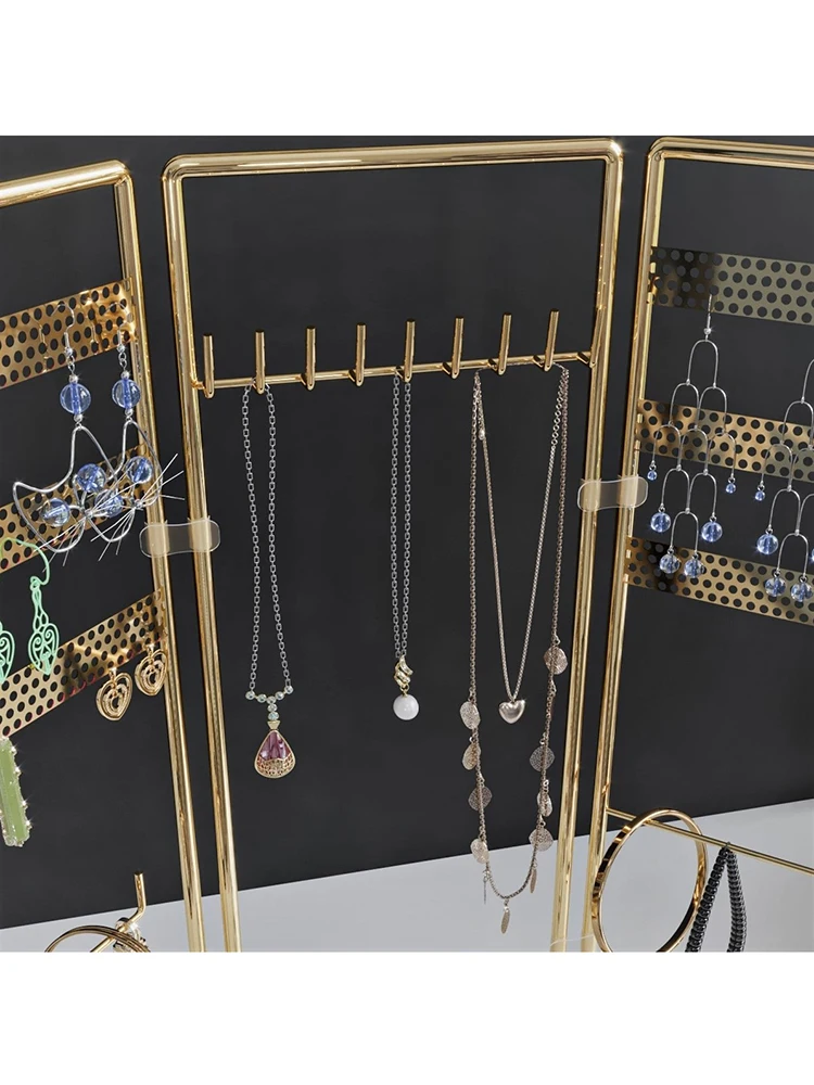 Earrings Holder Multi Layers Jewelry Organizer Display Tree Earrings Stand with Gold Color Stand Hanging Earrings Ear Stud Rack