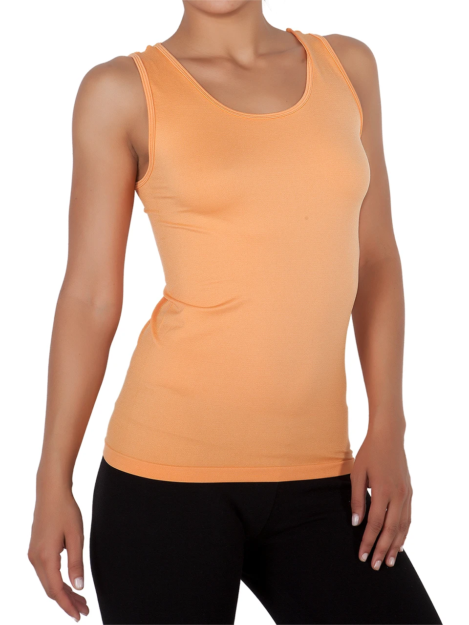 Майка женская бесшовная пикантный базовый жилет топ на бретельках мягкая