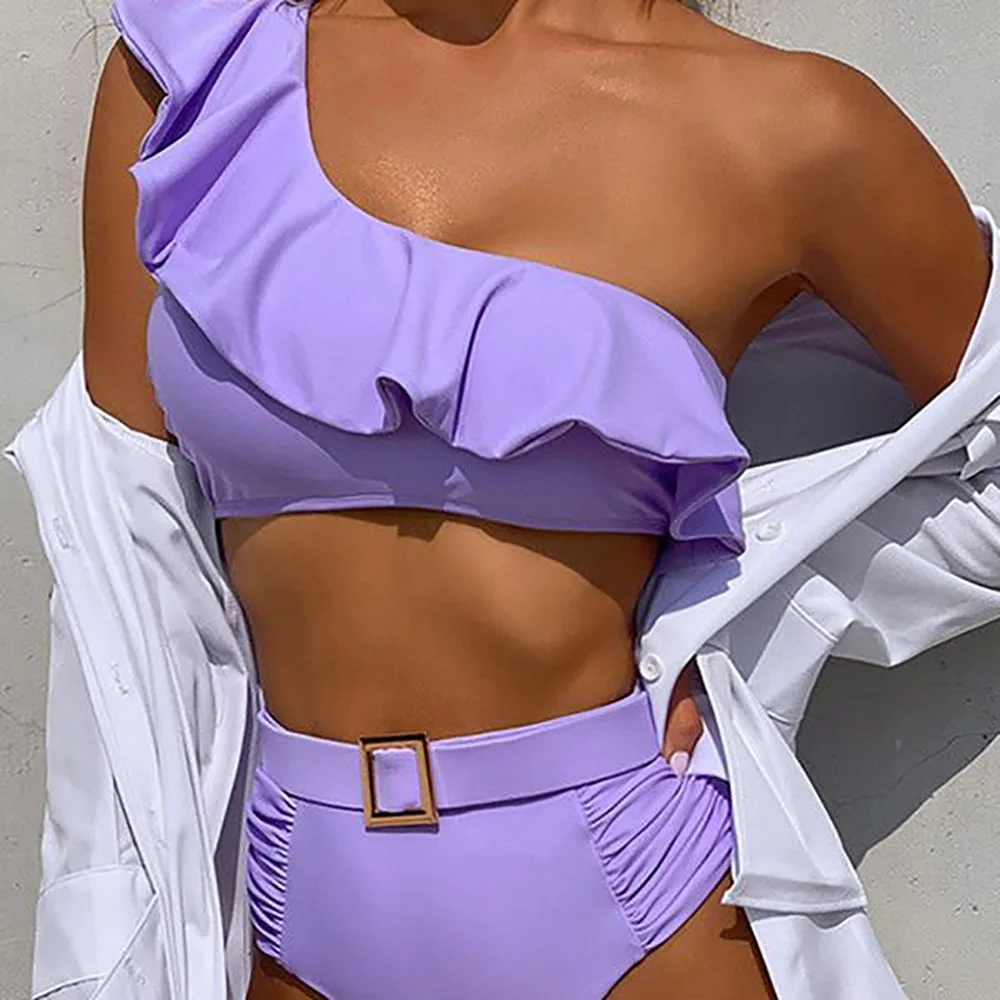 

Women's Swimsuit Purple Swimsuit High Swimsuit High Quality Set Woman 2 Pieces Bathing Suit Women