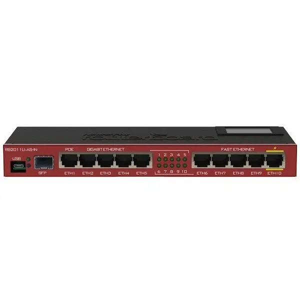 MikroTik RouterBoard RB2011UiAS-IN Роутер 10 Ethernet (5 Gigabit) 1 SFP 128 МБ RAM | Мобильные телефоны и