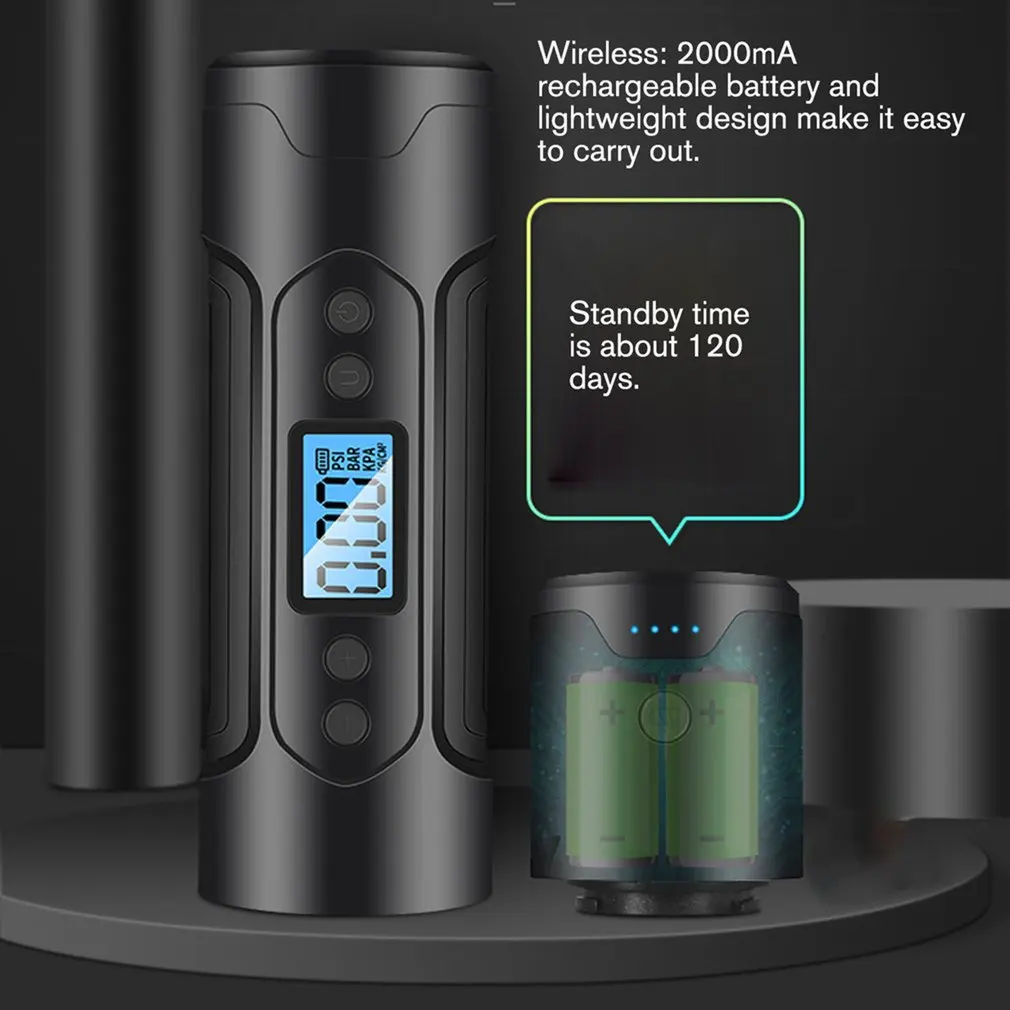 

12V Portable Wireless Air Compressor Tire Inflator Mini Inflator Air Pump Multifunctional Smart Car Tire Pump For Car Bicycle