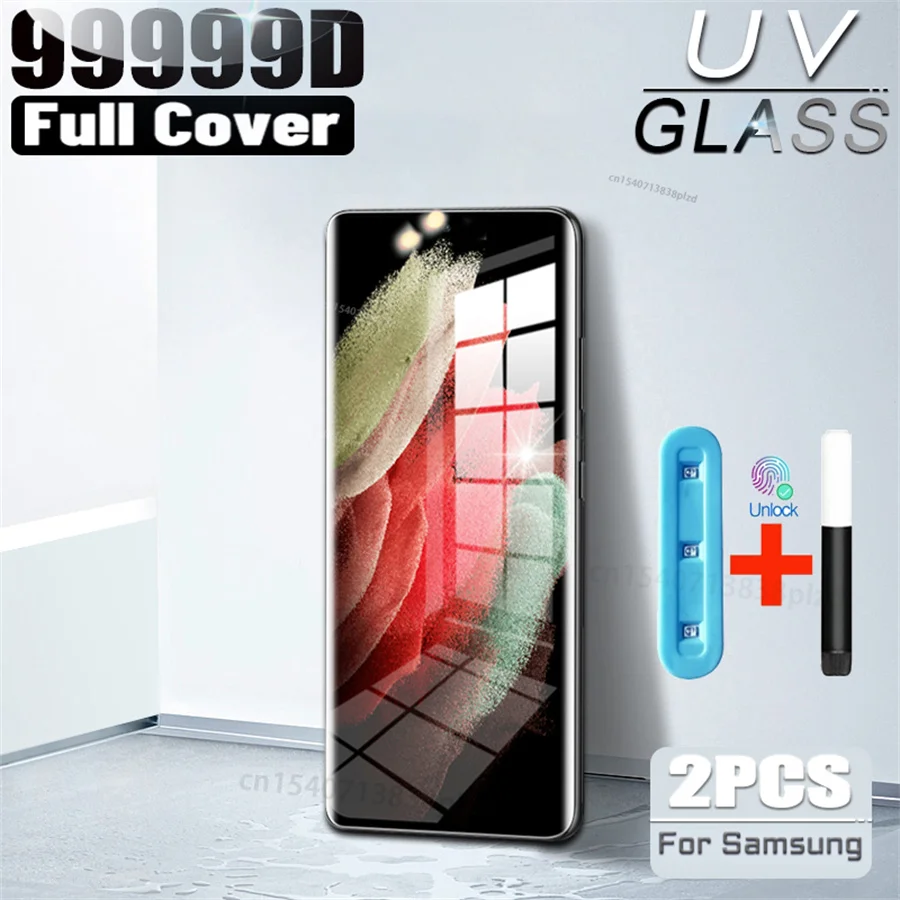 Закаленное стекло для Samsung Galaxy защитная пленка экрана S22 S21 S20 Ultra FE S10 S8 S9 Note 20 10 9 8 Plus
