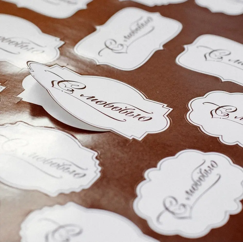 Наклейка ручной работы "Новый год" (стикеры, упаковка).