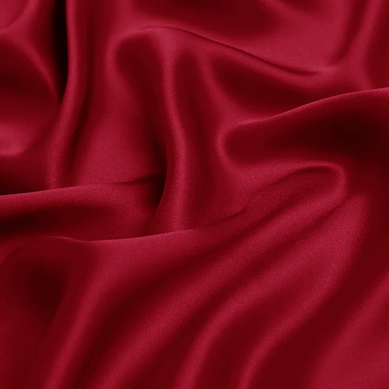 

100% silk charmeuse satin 16mm 114cm(45") width multicolor purplish red for wedding dress ribbons pajamas NO.13