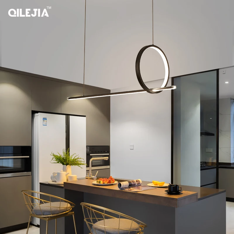 Квадратный и круглый современный светодиодный подвесной светильник люстра для