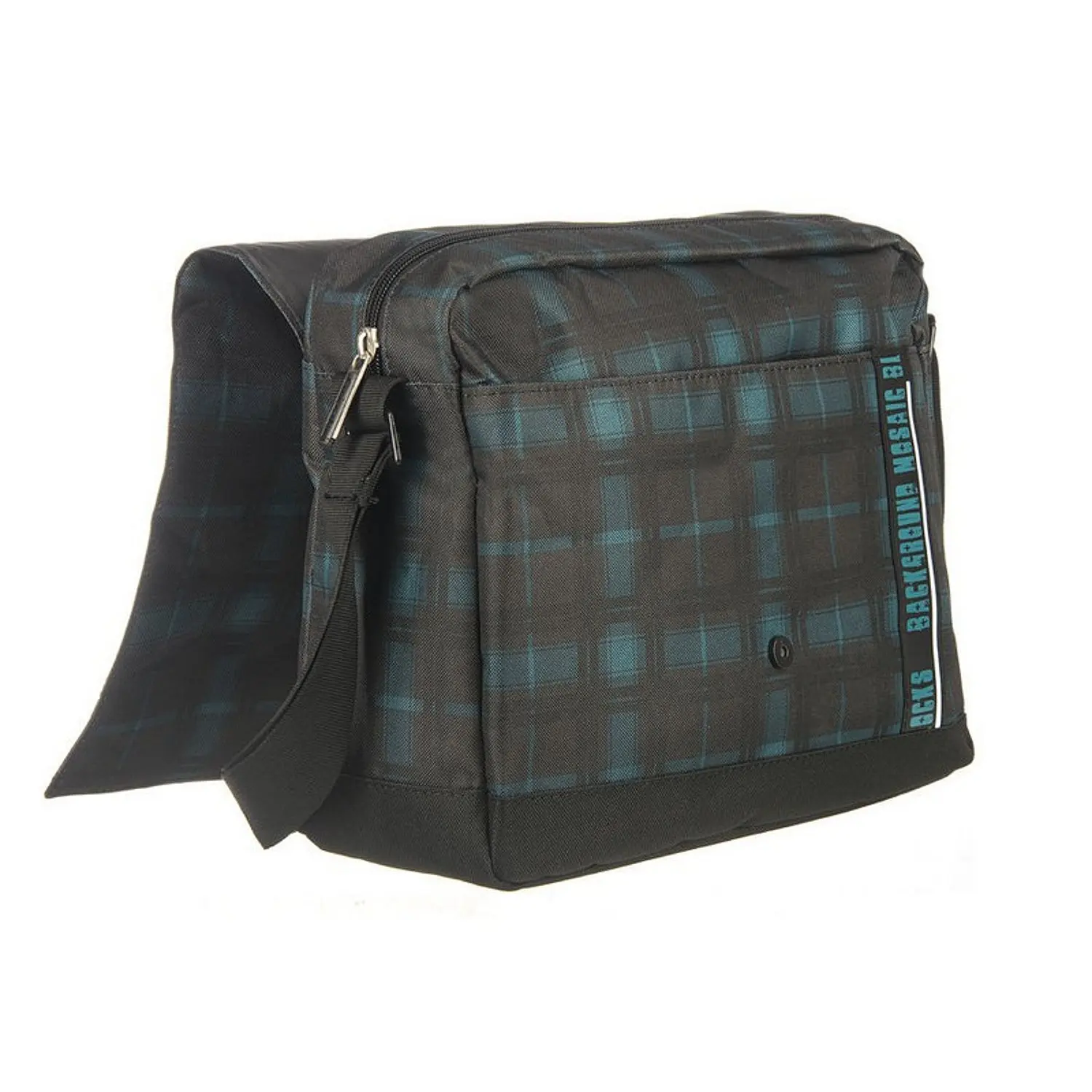 Сумка молодежная Grizzly для мальчика (голуб.клетка на сером)|Школьные ранцы| |