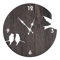silent non ticking quartz round wall clock 12 inch wooden minimalist wall clock mechanism for bedroom living room home decor