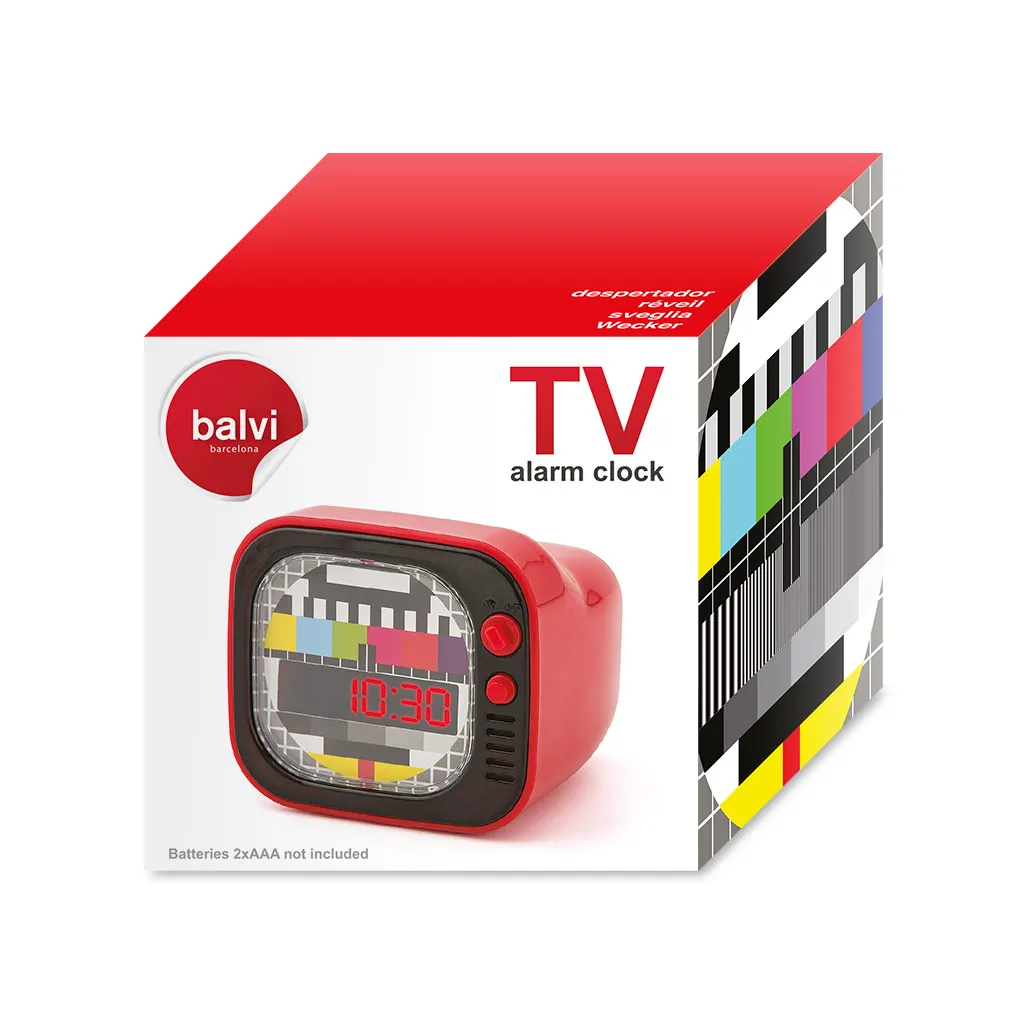 Balvi-tv цифровой будильник Ретро дизайн. Форма для ТВ. | Дом и сад