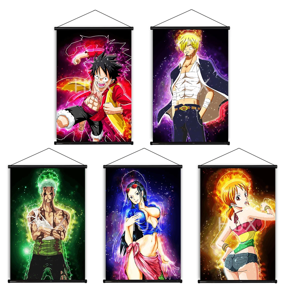 

Classic Japane Anime One Piece A Character Collection Kawaii Room Decor Quality Canvas Painting Pictures Prints Wall Art Scroll
