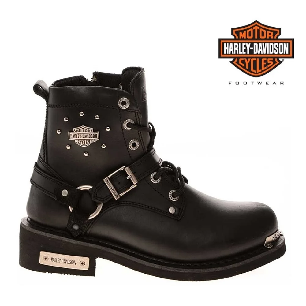 Оригинальные женские ботинки Harley Davidson Becky Goth из натуральной кожи на толстой