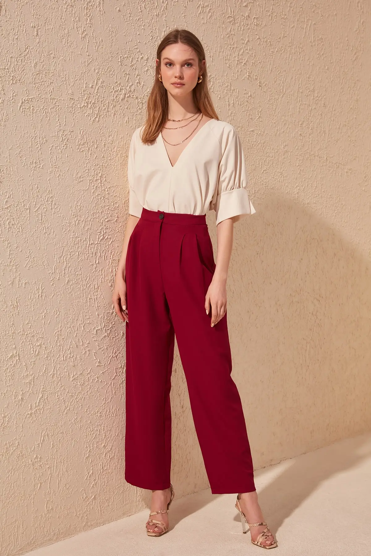 Брюки клеш Trendyol Damson TWOSS20PL0194|Брюки| |