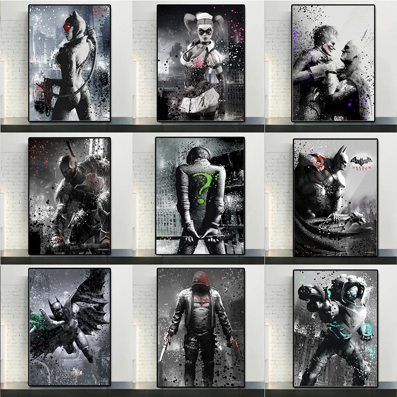 Картина Бэтмен DC на холсте Супергерой настенная фотография для гостиной