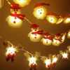 10 LED String Lights Party Christmas Snowman Fairy New Year Lamp Garland Curtain Holiday 4