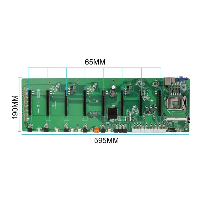B85 BTC 8 GPU Card ATX материнская плата для майнинга LGA 1150 ETH 65 мм |
