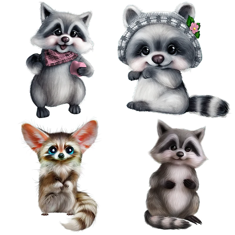 Супер милый маленький енот три Ratels CX50 ручная роспись мультяшный лес животное