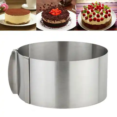 Регулируемая форма, для украшения выпечки торта, Аксессуары для выпечки, кольцо для украшения торта, Аксессуары для выпе