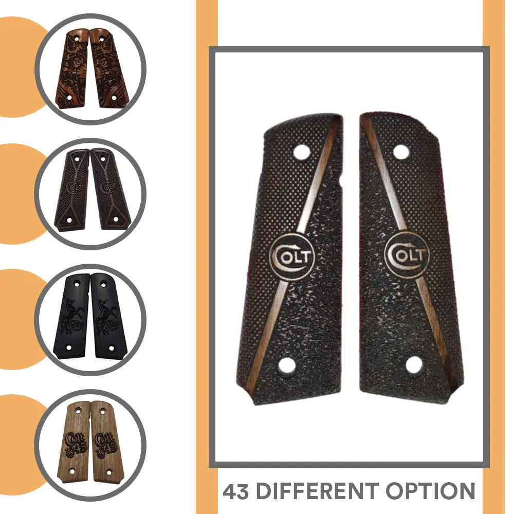 Для Colt издание 1911 Пользовательского Laser Cut Wood Inlay Цанги Gun аксессуаров Оружия Дела