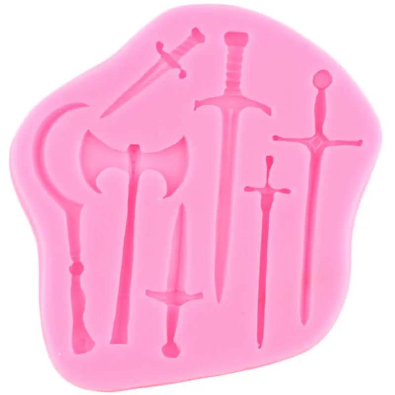 Силиконовые формы для помадки в виде дракона мечи защитная форма сражения