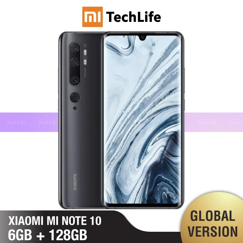 Xiaomi Mi Note 10 глобальная версия 128 ГБ ROM 6 Гб RAM (абсолютно новый/Герметичный) note note10