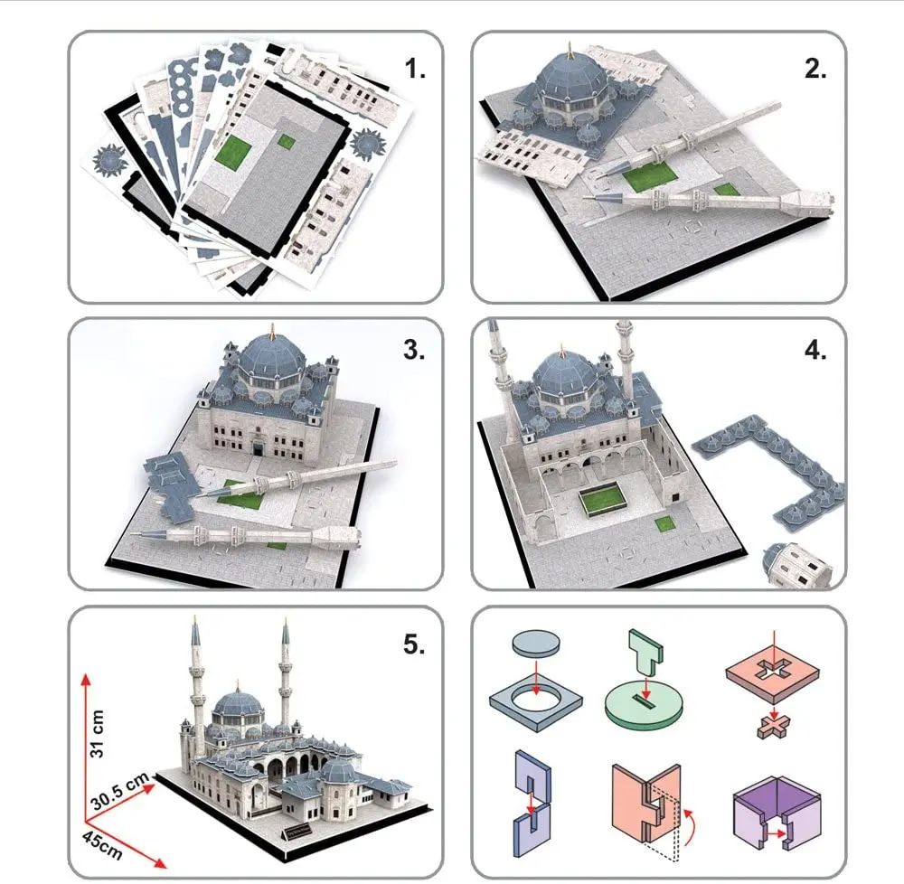 Cubic Fun Eyup Sultan Mosque 150 pieces 3D Puzzle Istanbul Eyüp | Игрушки и хобби