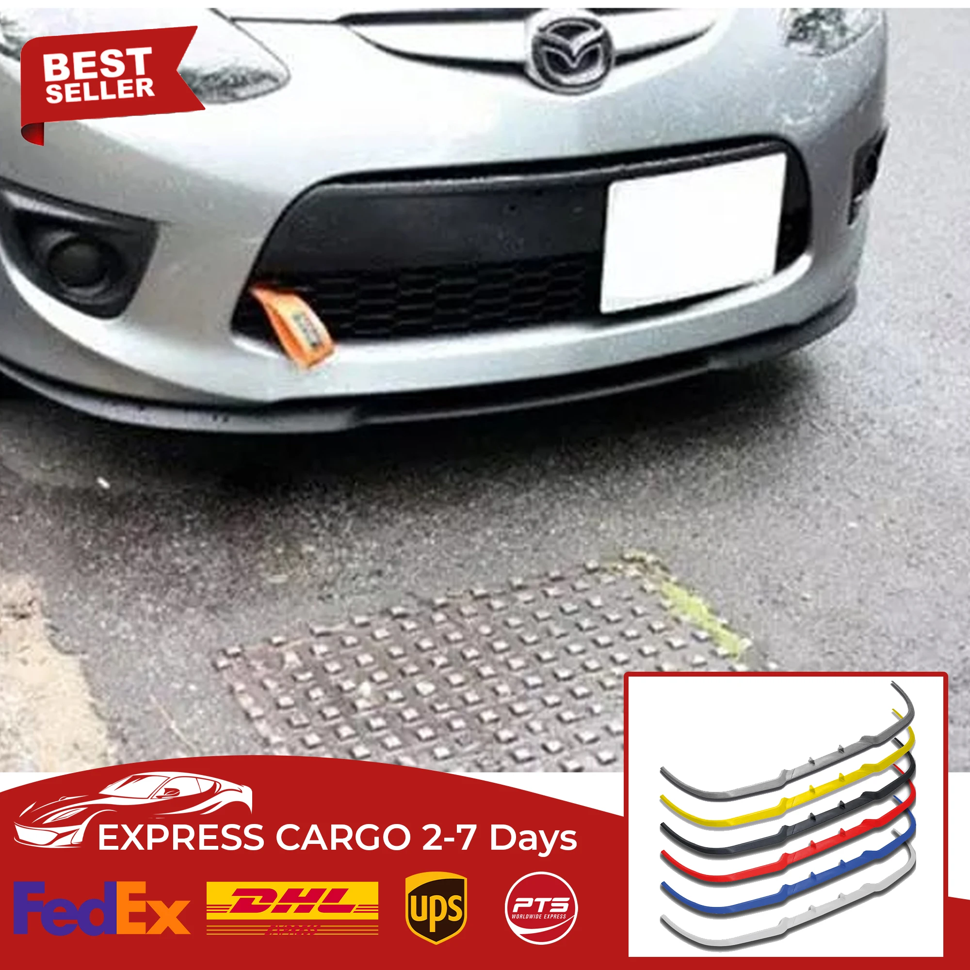 

3 шт., универсальный передний спойлер для MAZDA 2 2011-2014