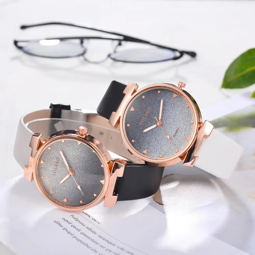 Женские часы модные цветные ультра-тонкие кожа стразы аналоговые кварцевые