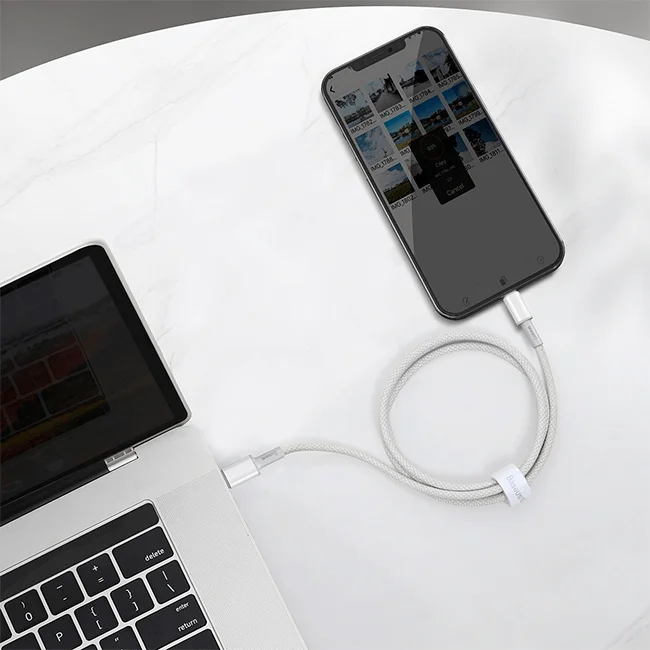 Фото Кабель iPhone 12 11 Pro Max XR 8 PD Быстрая зарядка провод Baseus High Density Braided Type-C – Lighting 20W 100см Кабель iPhone 12 11 Pro Max XR 8 PD Быстрая зарядка провод Baseus High Density Braided Type-C – Lighting 20W 100см