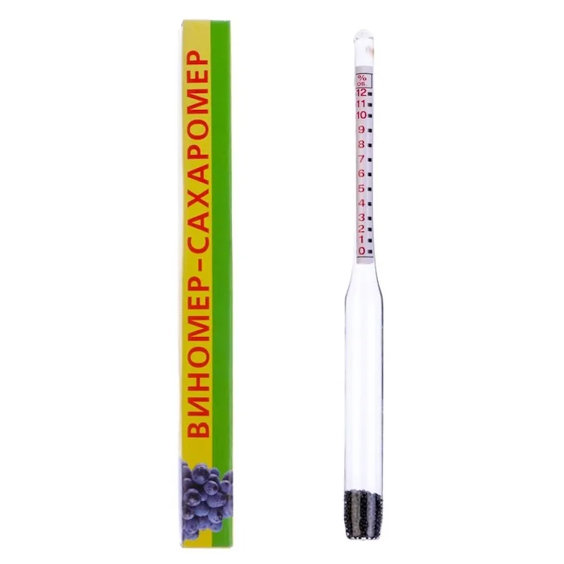 Виномер бытовой 0-25 гр. об. (российский) для измерения крепости вина и количества