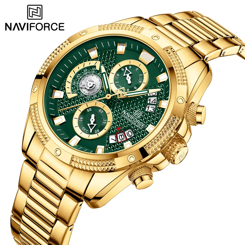 

Naviforce мужские спортивные часы для отдыха 2022 новые кварцевые часы из нержавеющей стали прочные водонепроницаемые спортивные наручные часы для мужчин