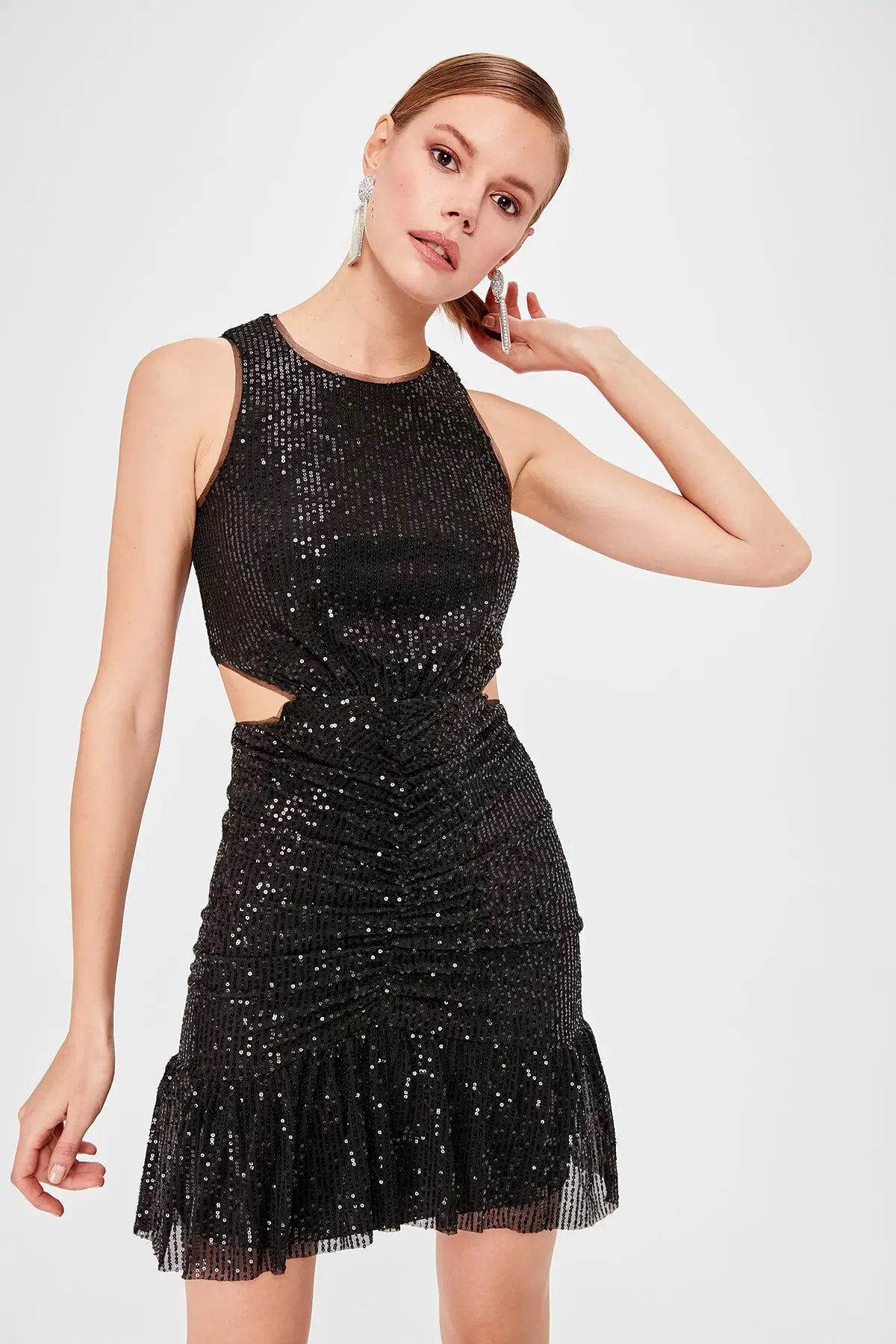 Trendyol платье с заниженной талией TPRSS20EL0324|Женские платья| |