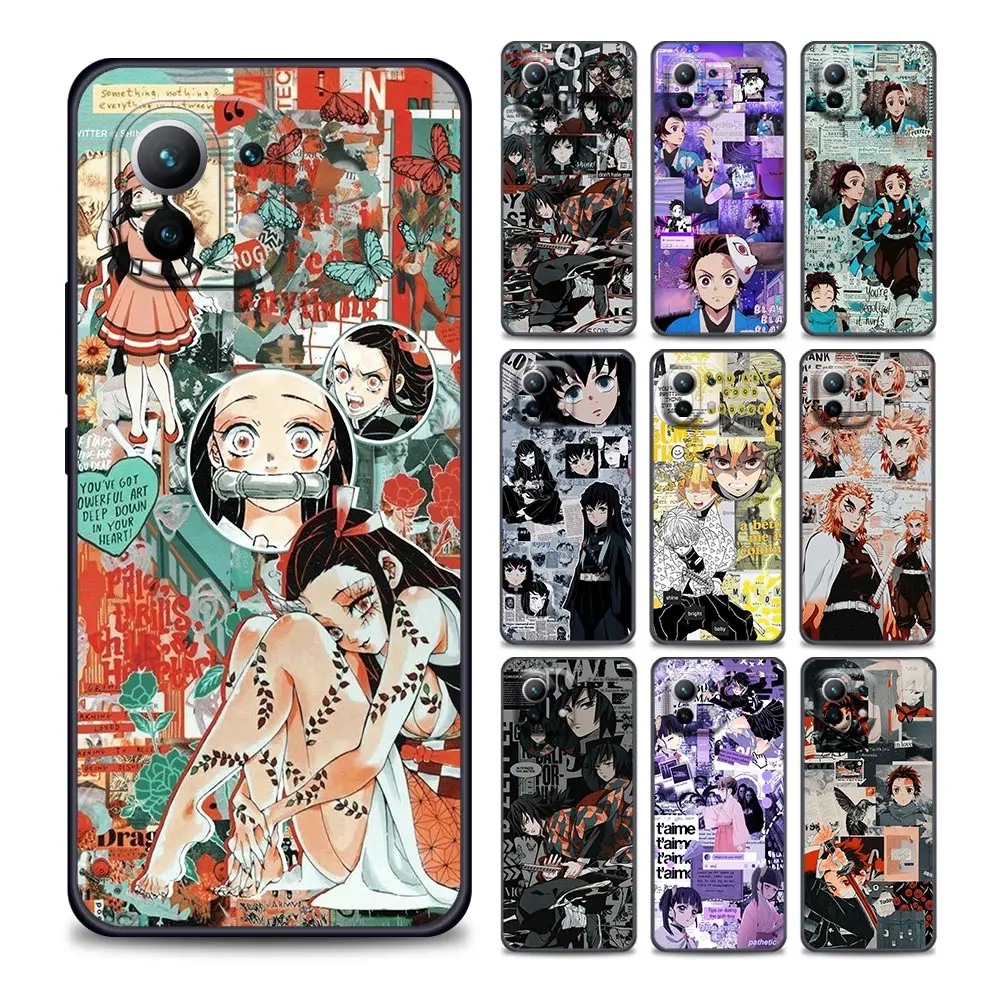 

Kimetsu No Yaiba Demon Phone Case for Xiaomi Mi 11Lite i Ultra X T EN PocoF1 X3 NFC GT M3 F3 GT M4 Pro Soft Silicone Cover