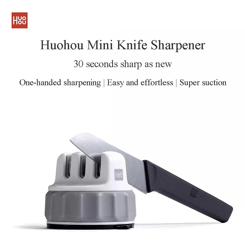 

Xiaomi Mijia Huohou Mini Fixable Sharpen Stone Trible Wheel Whetstone Super Suction Knife Sharpener Sharpening Tool Grindstone