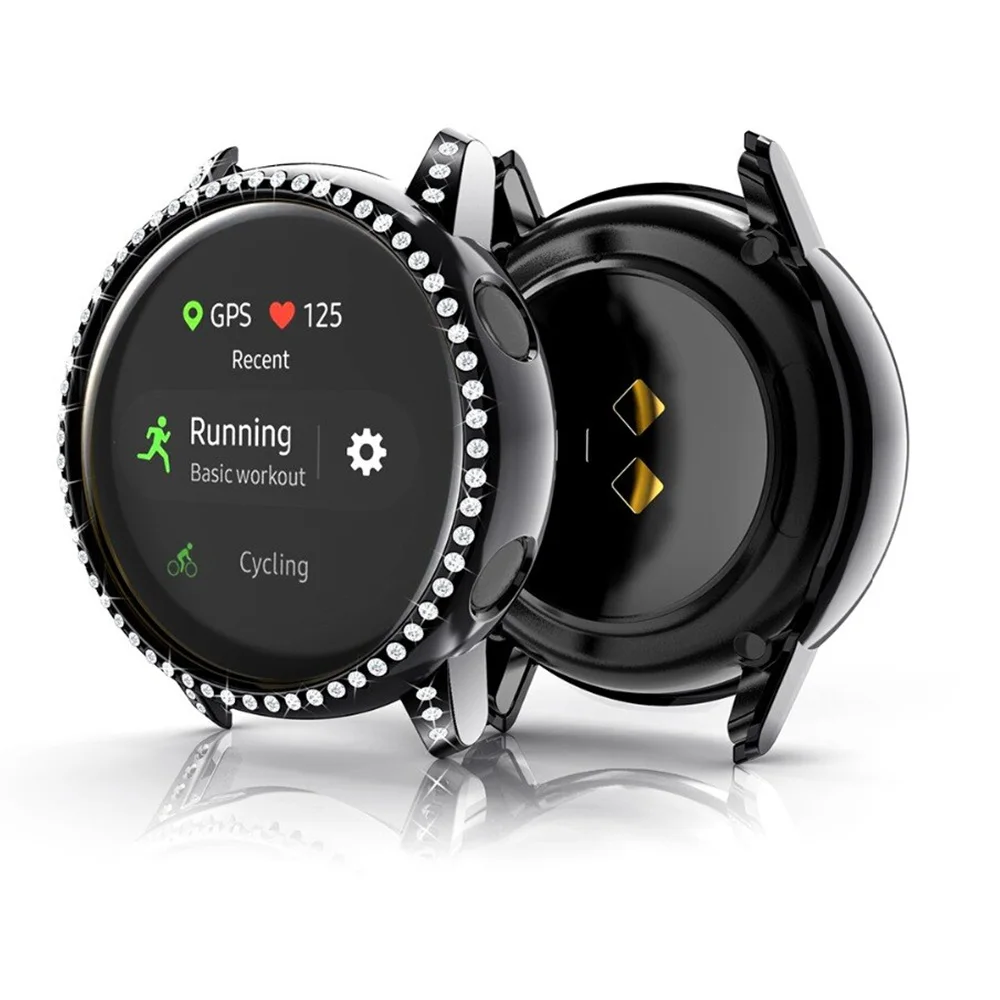 Блестящий чехол для Samsung galaxy watch Active cover Diamond TUP защита экрана бампер Защита от