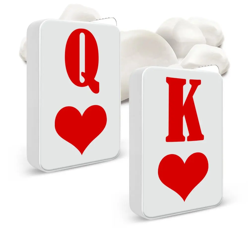 Персонализированная двойная кружка Queen &amp King Of Mug белая металлическая зажигалка |