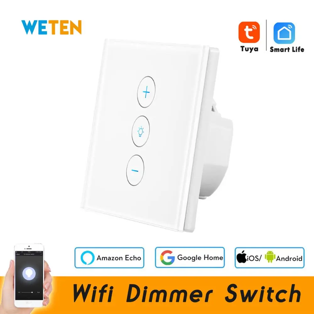 

Wi-Fi-переключатель Tuya с регулировкой яркости, 220 В, 110 В