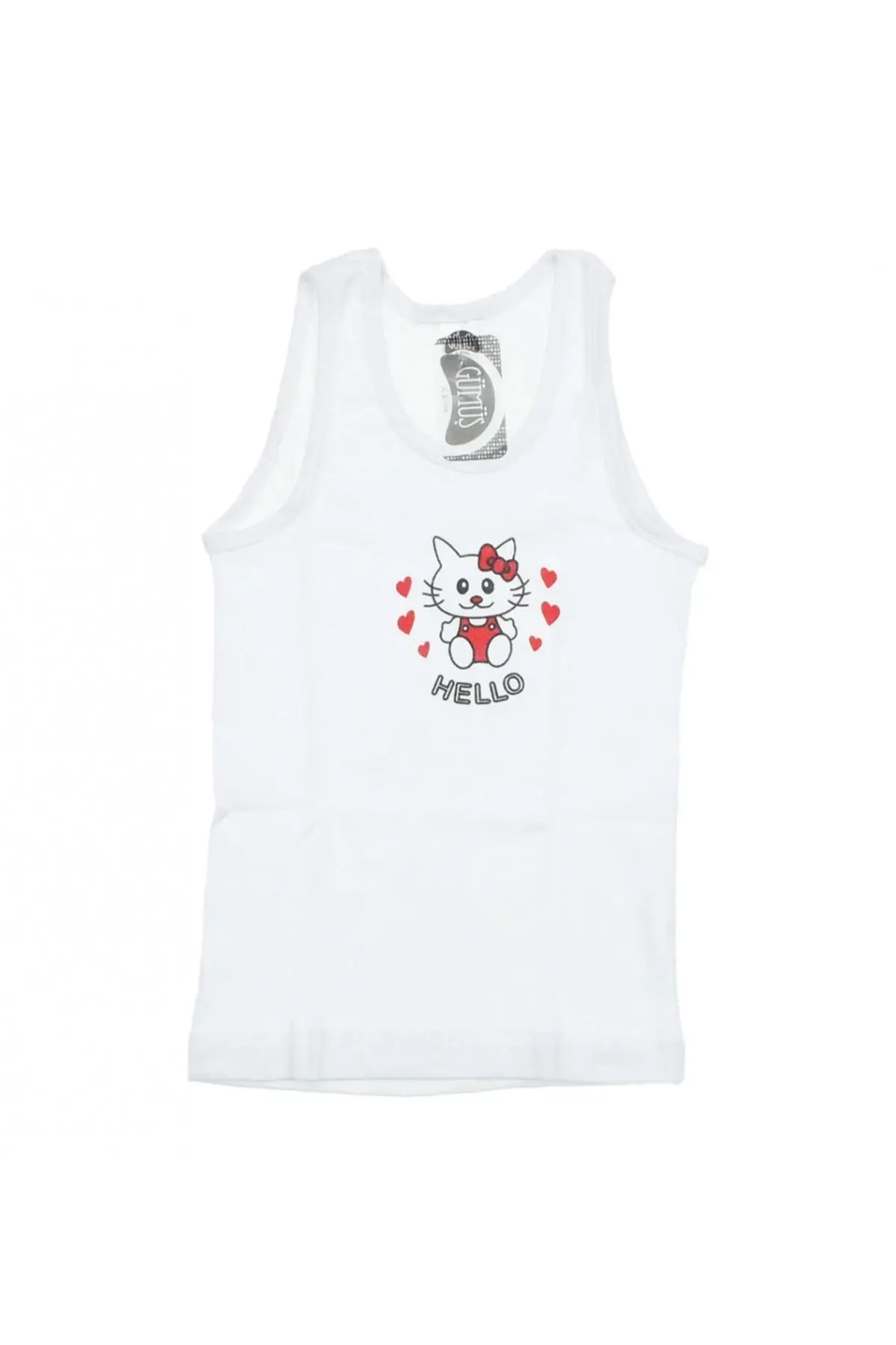 Серебряное нижнее белье Одежда для девочек Детская майка с подтяжками 040-3026-027 |