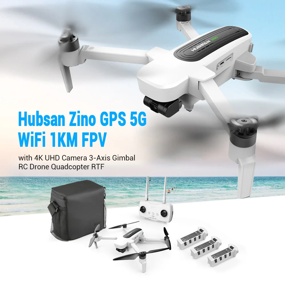 Оригинал Hubsan H117S Zino gps 1 км Складная рукоятка FPV с камерой 4K UHD 3 осевой карданный