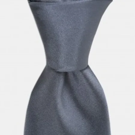

Flat gray silk tie 67828468