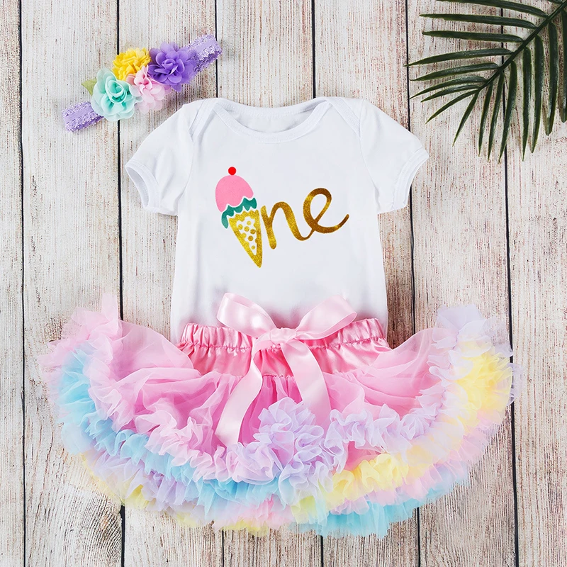 

Summer Cartoon Baby Girl Dress Set Party Girls Tutu Dress Suit Toddler Kids Clothing Set Birthday Outfits Infant Vestido Suits