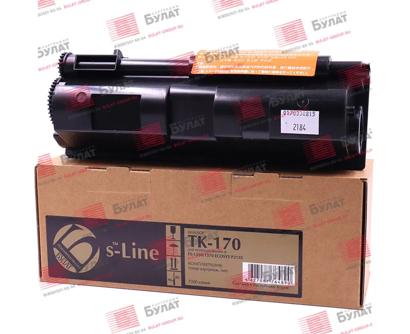 Тонер-картридж БУЛАТ s-Line TK-170 для Kyocera FS-1320d (Чёрный 7200 стр.) | Компьютеры и офис