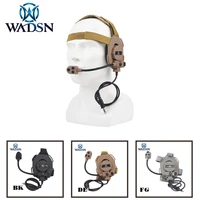 wadsn tactical headset bowman iii evo iii cs wargame headphone for ourtdoor hunting training walkie talkie helmet communication