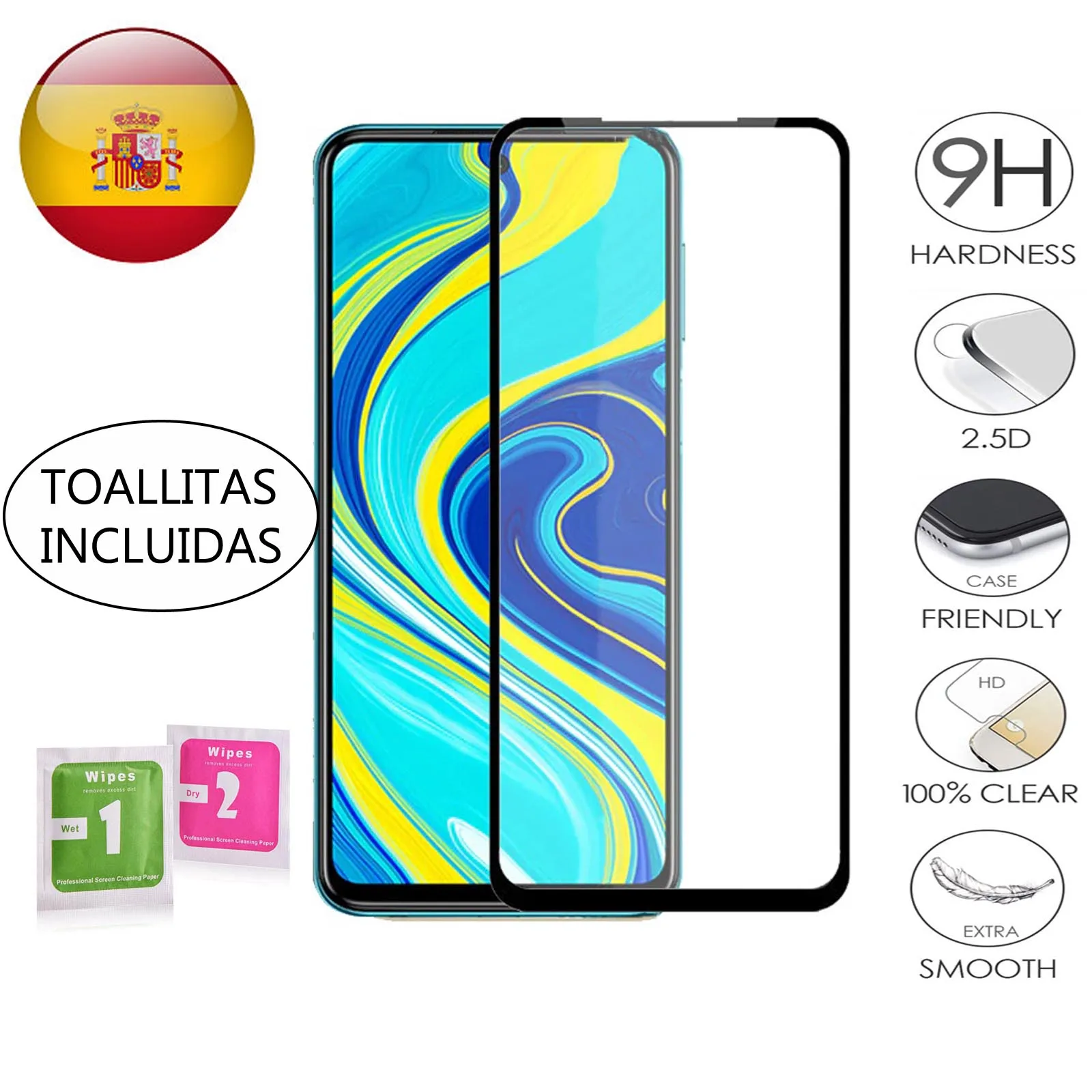 Полная защита для экрана из закаленного стекла Защитная пленка Xiaomi Redmi Note 9S