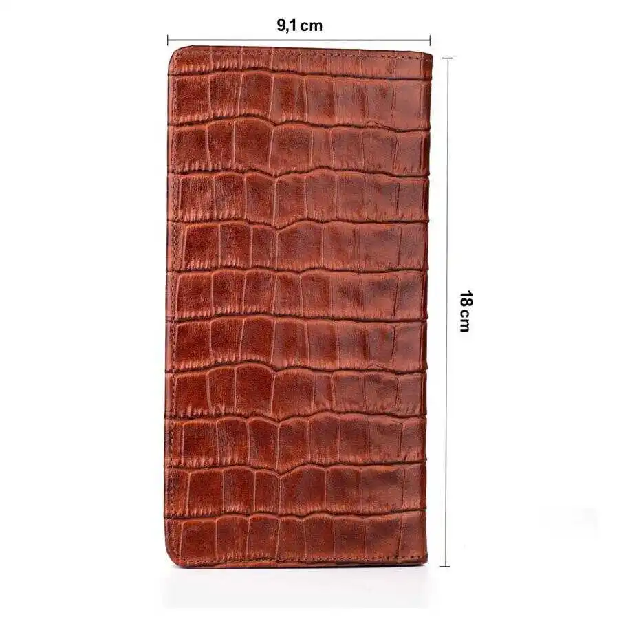 Portefeuille Long en cuir Style Anitolia, portefeuille en relief, avec support pour téléphone portable, porte-monnaie de couleur beige, décontracté pour toute une vie, poche d'argent de bonne qualité