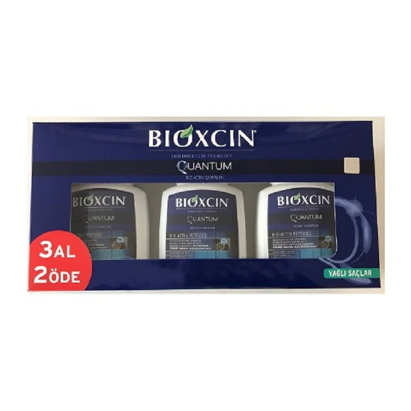 

Bioxcin Quantum Shampoo For OilY Hair 3 X 300 ML For Anti Hair Loss Biocomplex B11 UNISEX