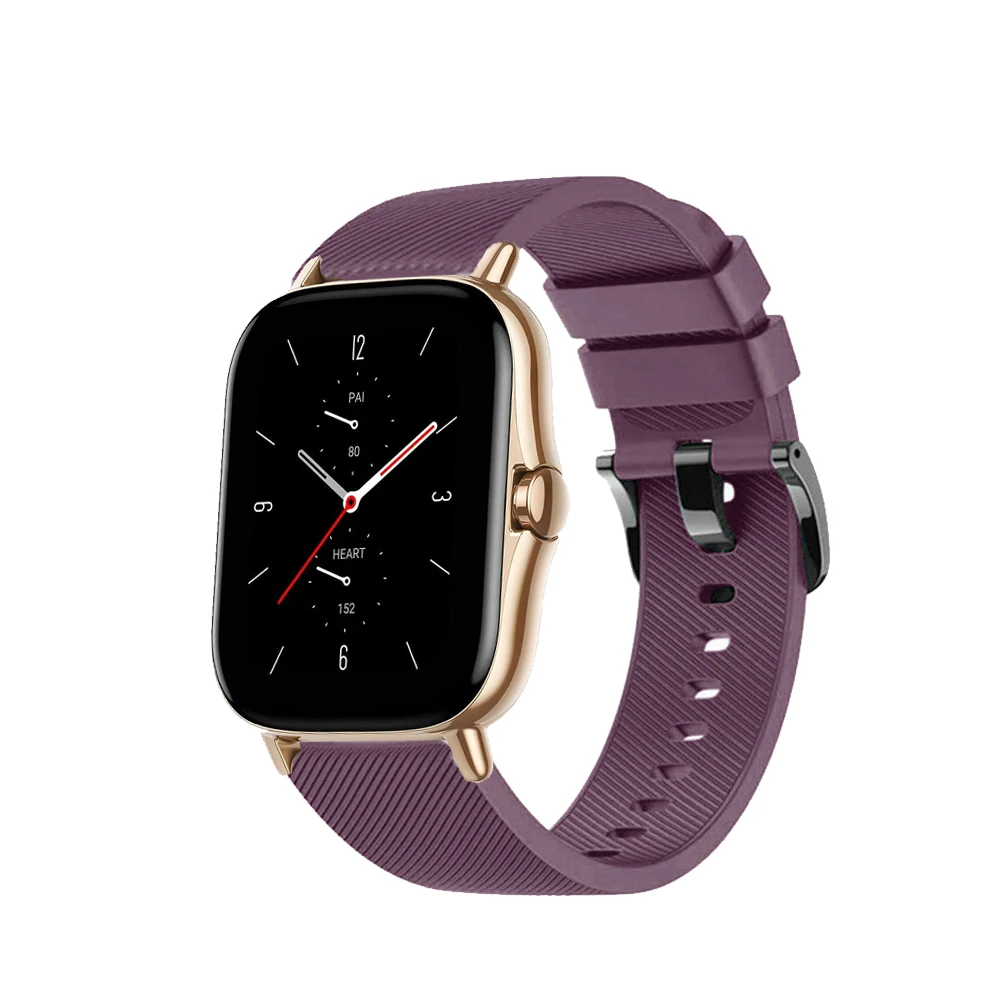 Ремешок для смарт-часов amazfit gts 2 bip силиконовый цветной браслет высокой плотности