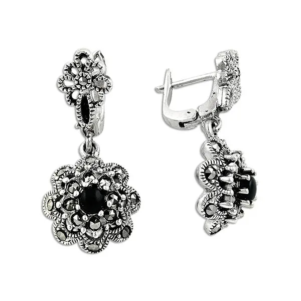 

Silver 925 Sterling Marcasite Earrings