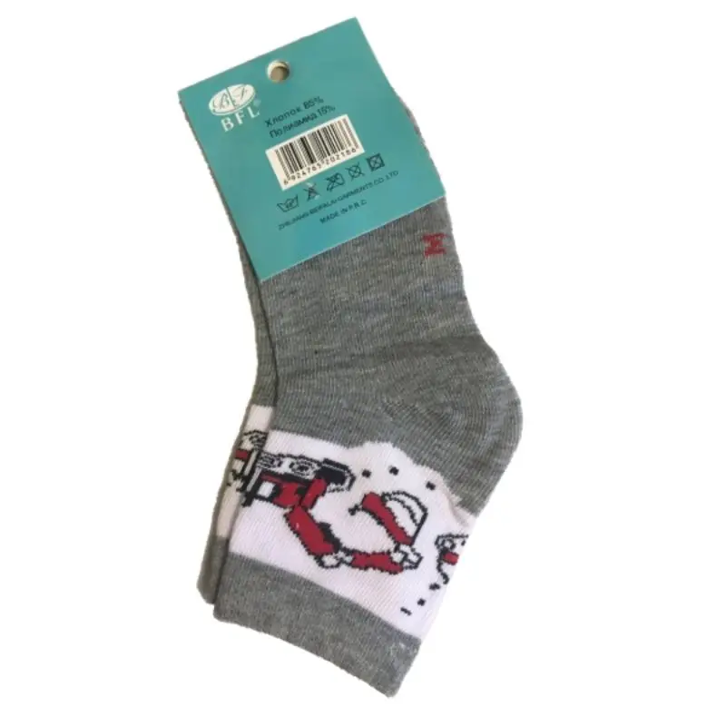 6 пар. Носки детские для мальчика. Цвет микс. Хлопок 85% + полиамид 15%. пар в упаковке.